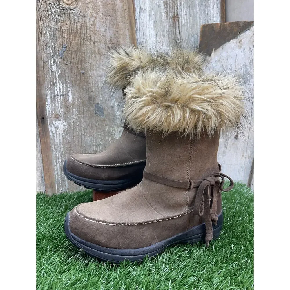 SOREL Northern Lights Brown Suede Winter Snow Boots Women's 9